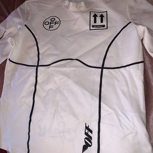 off white allover top